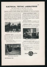 1939 Electrical Testing Laboratories ETL Lighting, Meter tests Vintage print ad picture