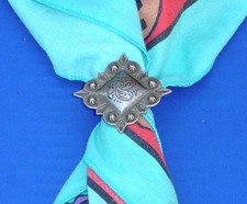 Western Decor Cowgirl/Cowboy Concho Scarf/Bandana Slide 1 1/2