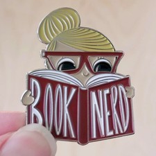 Book Nerd Club Enamel Pin reader Badge picture