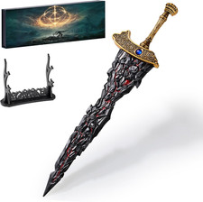 Eldens Rings Maliketh'S Black Blade Sword Model – 11.8-Inch Metal Craft Sword, P picture