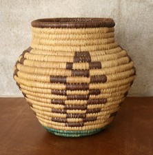 Handwoven Pakistani Coiled Basket – Has Interesting Colored Bottom. 7