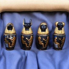 Ancient Egyptian Canopic Priest Statues Antique Rare Antique Pharaonic Unique BC picture