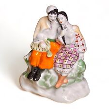 USSR Porcelain Ukrainian Couple Lovers Figurine Miniature Polonne 8 cm High picture