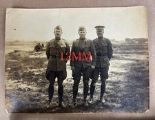 WW1 US Army General, Tough Looking Colonel And Aide In The Field Photo picture