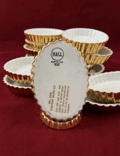 Vintage Hall China Golden Glo 852 Oval Fluted Ramekins Tart Dishes 10 pc picture