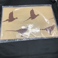 NOS VTG 1970s Marushka Pheasant Wrapping Paper Birds Michigan Hand Screened Bird picture