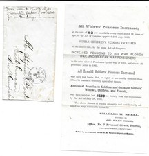 RARE 1866 Civil War Letter Military Pension Bounty Money Stephen Ford Canaan NH picture