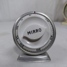 Vintage 1950's-60's Mirro Robertshaw Lux Aluminum 60 Min Kitchen Timer Works picture