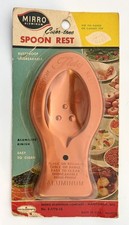 NOS Vintage Mirro Aluminum Color-Tone Spoon Rest Copper Color picture