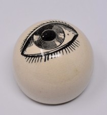 Vintage MCM Piero Fornasetti Ceramic Eyeball Paperweight picture