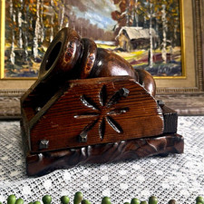 Vintage Spanish Hand Carved Wooden Cannon Decorative Sculpture picture