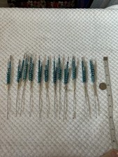 12 Vintage Dead Stock Aqua Turquoise Mercury Glass Bead Spray Picks 6”, 3 Stems picture