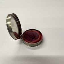 Vintage 1920s ELMO Rouge Compact Art Deco Mirror Powder Puff Makeup Pot  picture