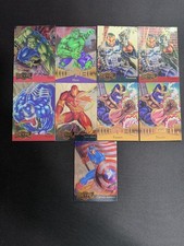 Lot of 9 - Fleer Marvel Metal Lot of all Holos - NM picture