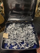 Vintage Large Lot Die Cast Metal Miniature Soilder Figurines Marching Artillery picture