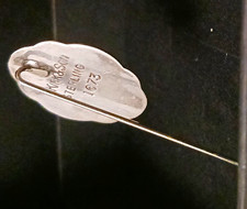 Kirk & Son Sterling Antique Floral Oval Hatpin Stick Pin #1673 Add Your Initial picture