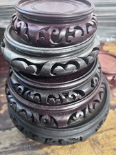 Antique Wooden Vase Base Stands picture