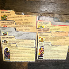 G.I. Joe File Cards 10-cards originals 1985-1987 picture