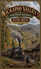 Kickapoo Valley & Northern RR 2 poster in vintage style train art 11 x 17. picture
