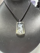 Genuine Natural Premium Natural Clear Crystal Inner-Carved Phoenix Pendant 2 picture