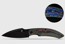 Kansept Falk K1142A2 Pocketknife Elmax Blackwash Carbon Fiber Liner Lock BNIB picture