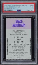 Disney World Magic Kingdom Space Mountain FastPass 2010 PSA 5 picture