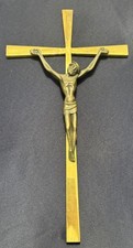 *VINTAGE CATHOLIC CHURCH PROCESSIONAL CRUCIFIX TOPPER 11 5/8” picture