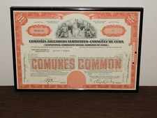 VINTAGE 1959  COMPANIA AZUCARERA VERTIENTES  NICELY FRAMED SOUVENIR picture
