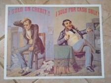 Vintage Original Poster RICH POOR Businessmen Store Advertising Poster RARE picture