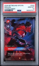 Riftbound Draven glorious executioner Overnumber #242 EN PSA 10 picture