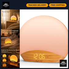 REACHER Wood Grain Sunrise Alarm Clock and Sound Machine Nightlight picture