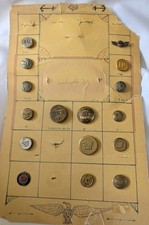 Vtg Antique Lot Of 16 Train Railway Uniform Buttons Pins Conductor picture