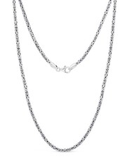 Sterling Silver 925 DEVATA Bali 2.5mm Byzantine Chain Necklace 24in BYT5625 picture