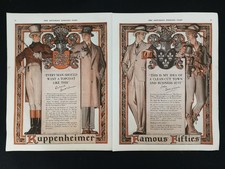 Vintage 1927 Kuppenheimer Famous Fifties J.C. Leyendecker Two Page Original Ad picture