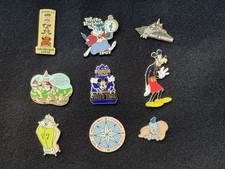 Lot Of 9 Disney Pins Goofy Space Mt Tower Of Terror Dumbo Grand Floridian picture
