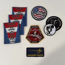Lot of 8 - Joint Strike Fighter X-35 Lockheed Martin Embroidered Squad Patches picture