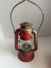 Vintage Dietz Comet Battery Powered Red Lantern Syracuse, NY USA Glass Globe picture