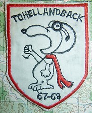 SNOOPY PATCH - To Hell and Back - 1967 - 1968 Tour - USAF - Vietnam War - M.748 picture