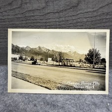 RPPC Mission Range Mts Ronan Montana Vintage Car Photo Postcard c1930s picture