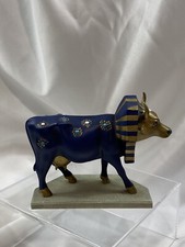 Cow Parade Tutancowmon #9126 King Tut Egypt Blue & Gold  NO BOX picture