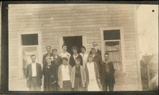 RPPC Edwardian people co-workers? boarding house? 1907-1920s real photo postcard picture