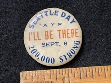 Rare 1909 Alaska-Yukon-Pacific Exposition Seattle Day Pinback Vintage picture