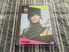 PROSET SUPER STARS MUSICARDS 1991 TRADING CARD 60 JANET JACKSON SIGNED AUTOGRAPH picture