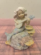 Vtg 1993 Enesco Allegra By The Beautiful Sea Mermaid Music Box Figurine Pastels picture