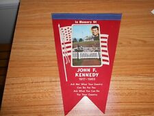OLD VTG JOHN F. KENNEDY IN MEMORY OF PENNAT w/GRAVE SITE POST CARD picture