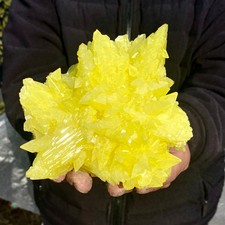 1.6LB Rare yellow sulfur mineral specimen picture