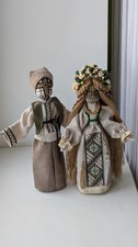 Handmade Ukrainian Motanka Doll Pair Traditional Love Family Mascot Protection picture
