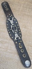 Vtg Vietnam Bracelet Royal Hanoi Leather Trench Art picture