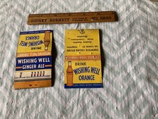2 ,DIF .WISHING WELL ,ORANGE & GINGER ALE MATCH BOOKS  1 has WW11 excise stamp picture