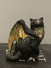 Rare Windstone Editions Batwing Flap Cat With Golden Wings Quest #13 Random Draw picture